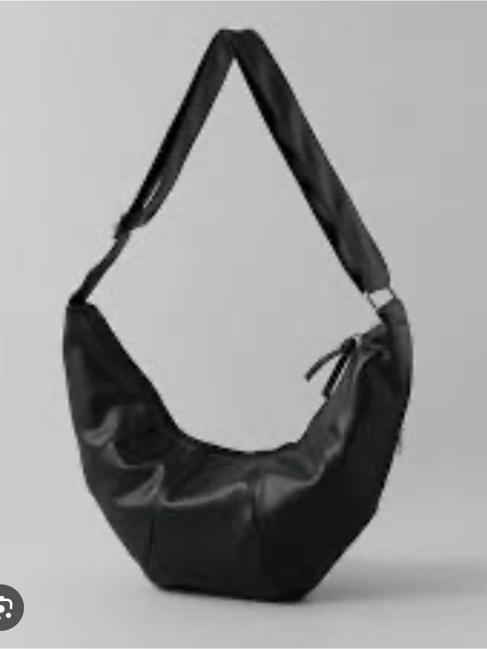 American Eagle Outfitters Black Crescent Shoulder Bag in Vegan Leather